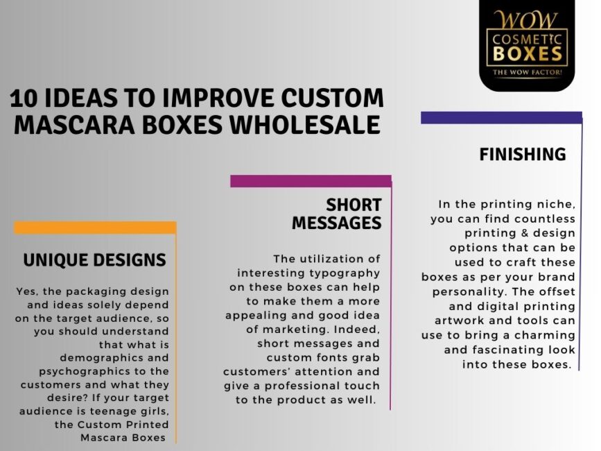 10 IDEAS TO IMPROVE CUSTOM MASCARA BOXES WHOLESALE