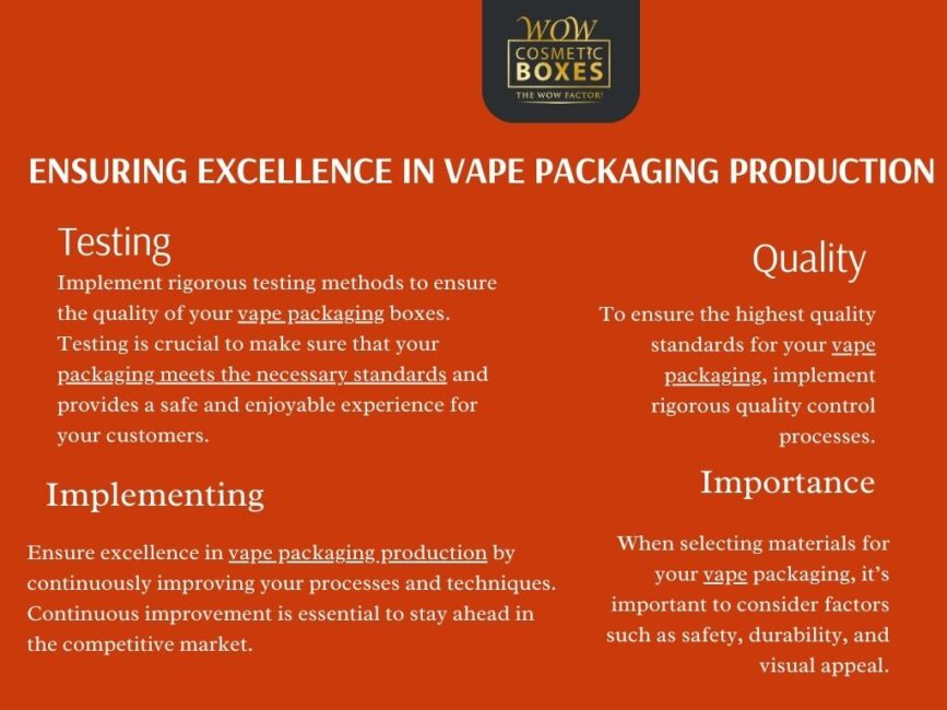 ENSURING EXCELLENCE IN VAPE PACKAGING PRODUCTION