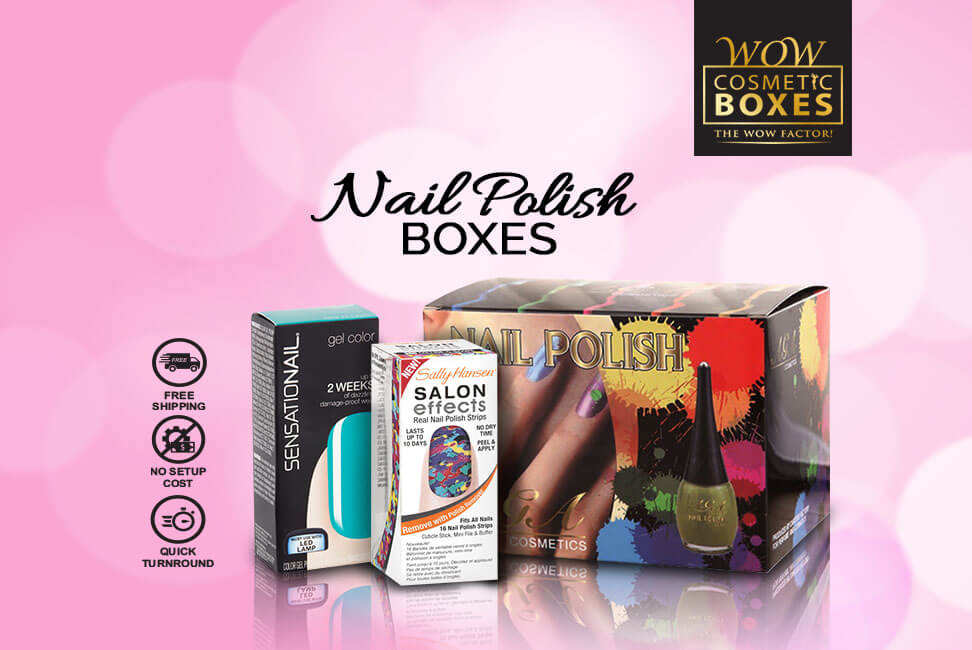 Luxury design logo magnetic cosmetic packaging nail polish boxes packaging  customize nail polish box storage nail